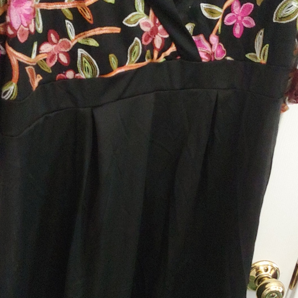 Sheer Floral Embroidered Sleeve Dress!! - Picture 7 of 7